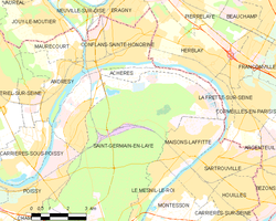 Map commune FR insee code 78005